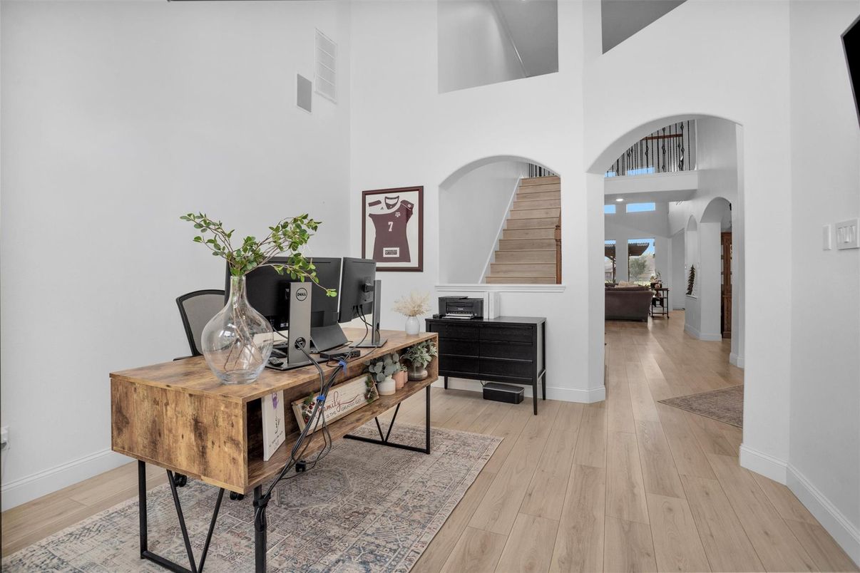 Home Office, Interior, Wood Texture Flooring