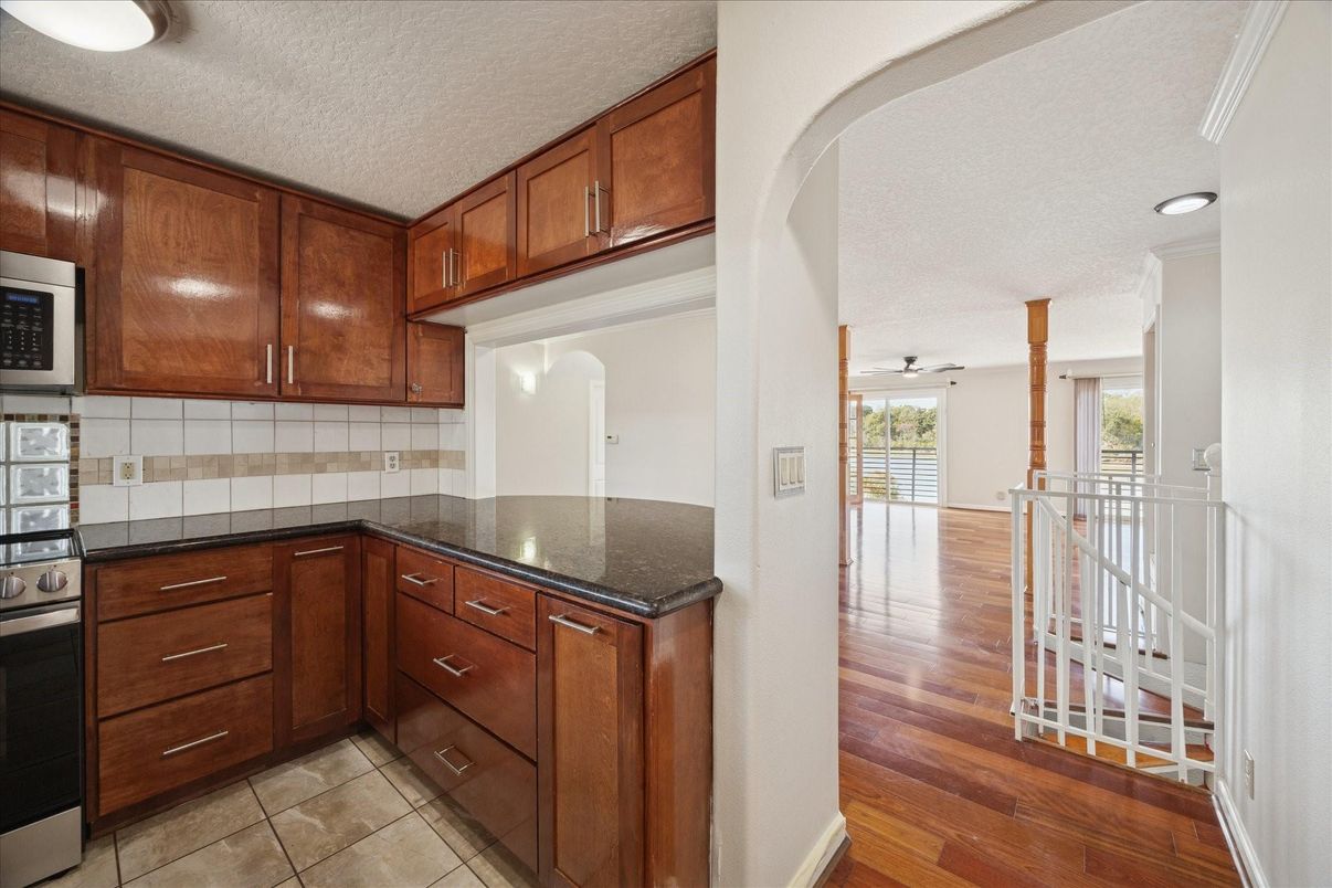 Interior, Kitchen, Wood Texture Flooring