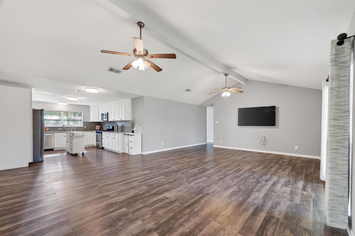 Empty room, Interior, Kitchen, Wood Texture Flooring