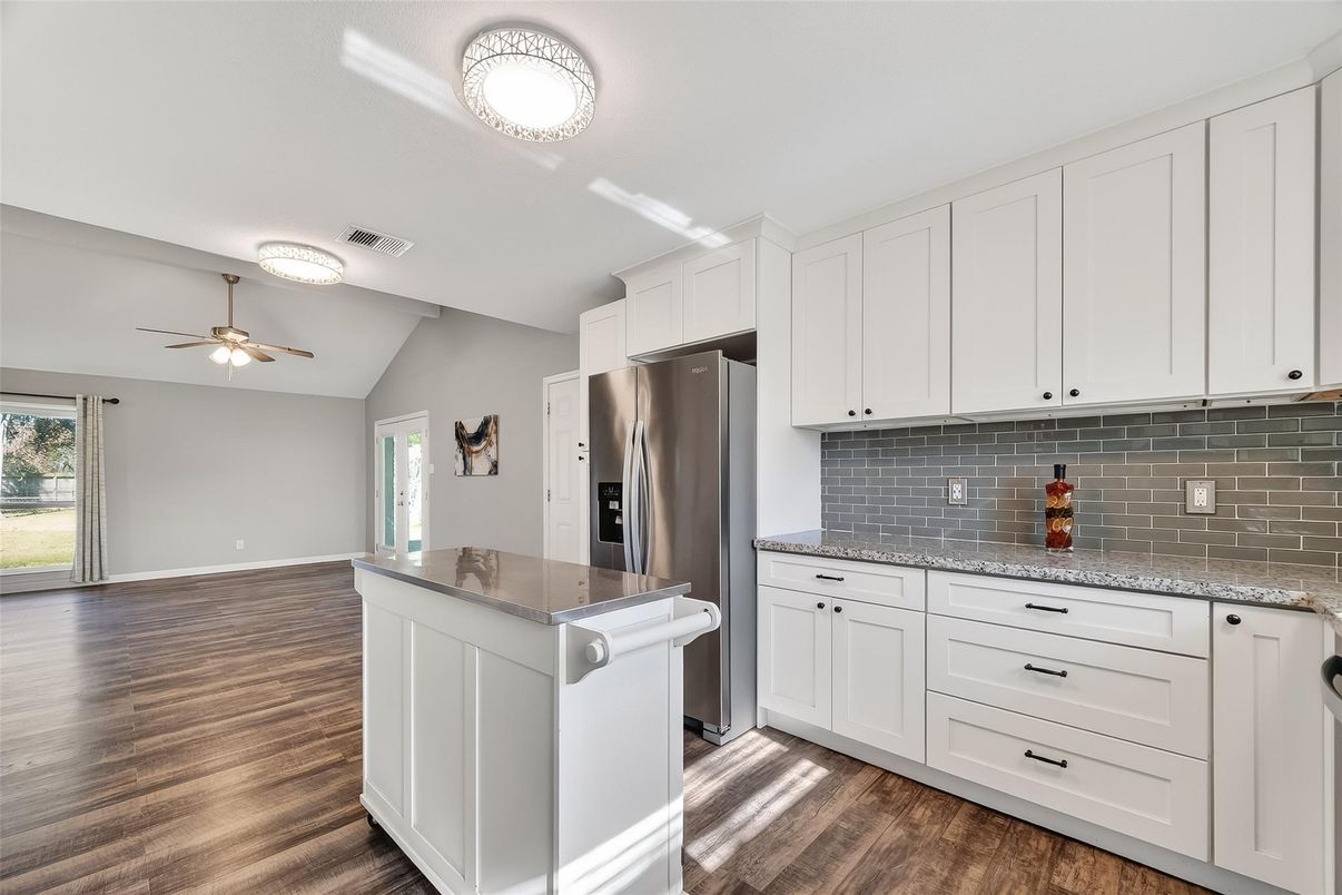 Interior, Kitchen, Wood Texture Flooring