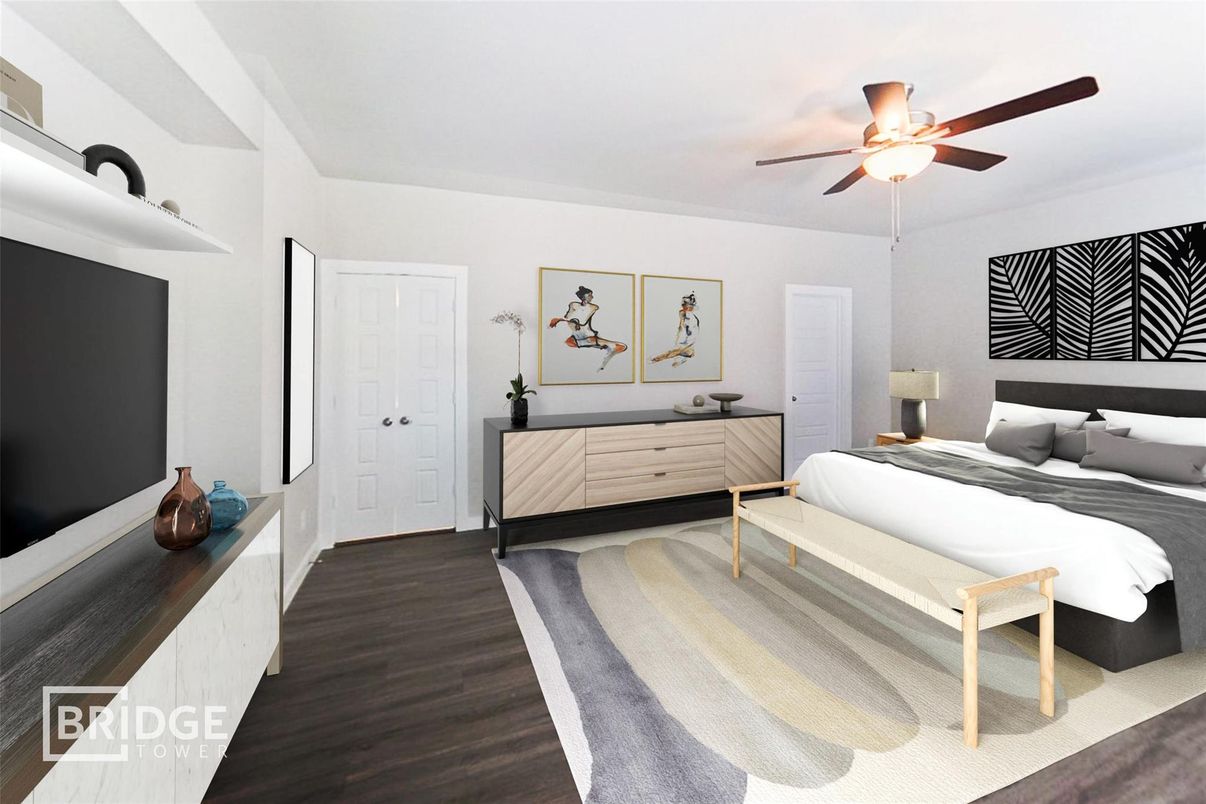 Bedroom, Interior, Wood Texture Flooring