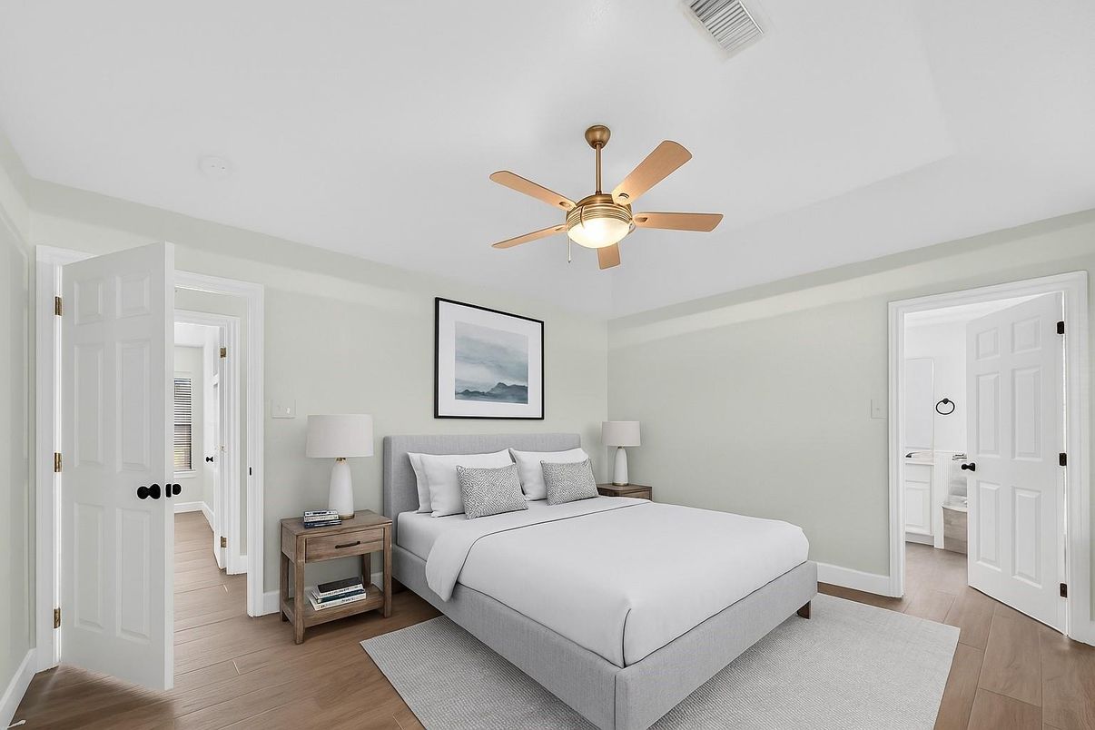 Bedroom, Interior, Wood Texture Flooring
