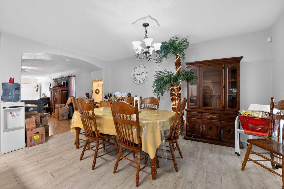 Chandelier, Dining room, Interior, Wood Texture Flooring