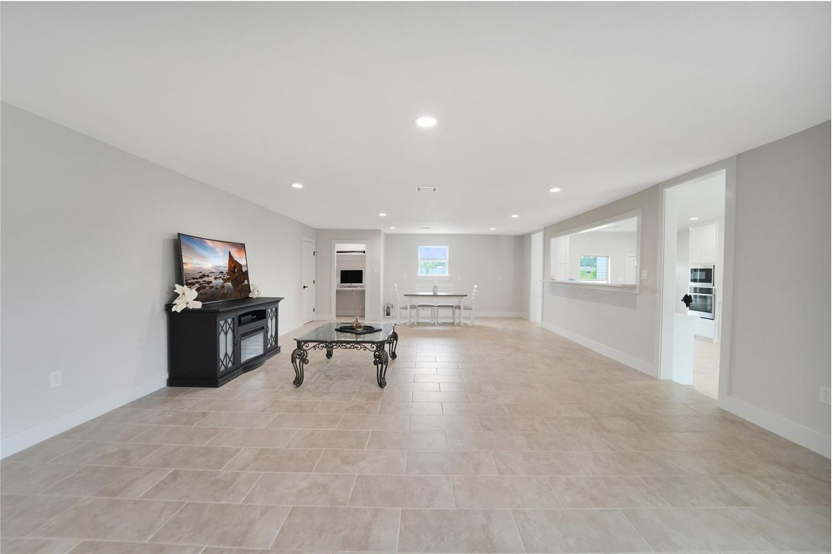Empty room, Fireplace, Interior, Recessed Lighting