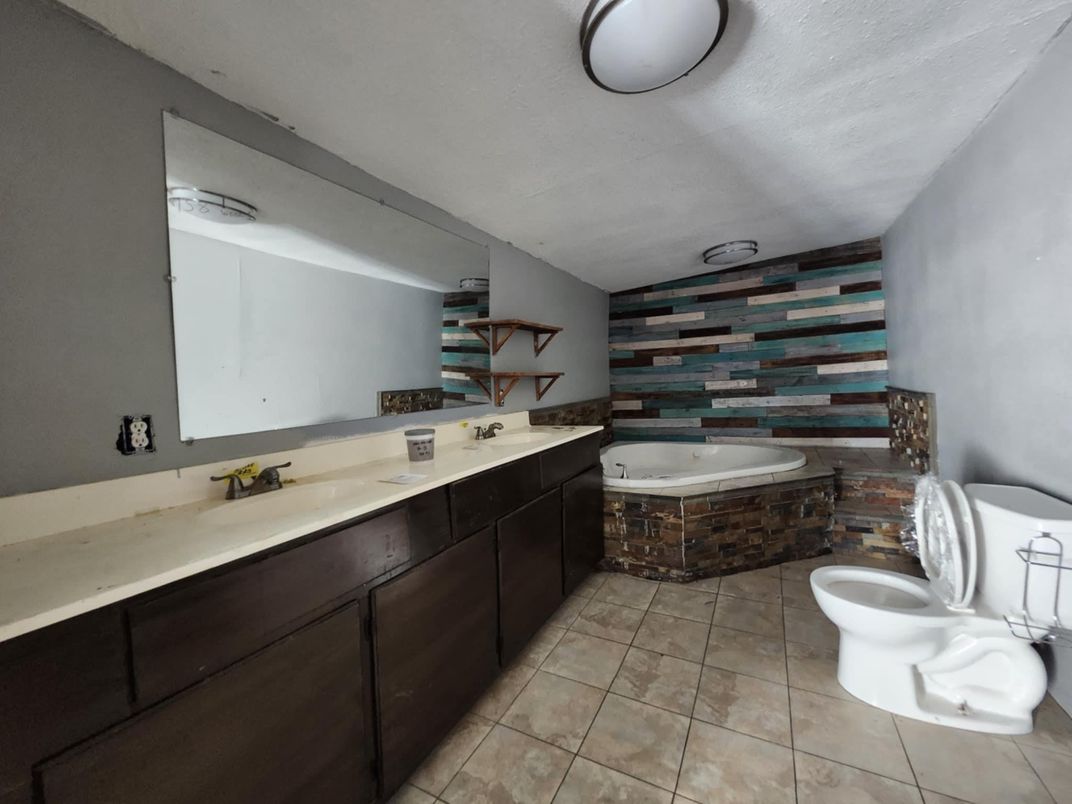 Bathroom, Dual Sink Vanities, Interior, Wooden Walls