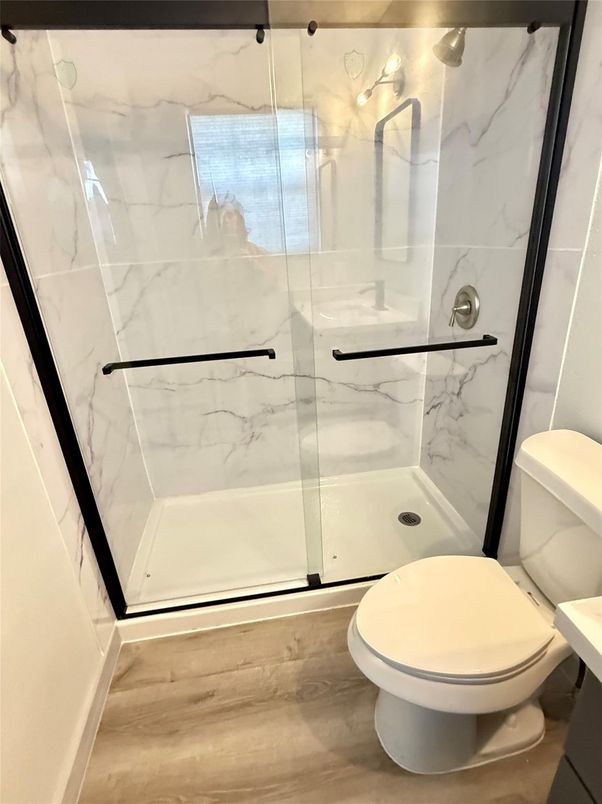 Bathroom, Glass Shower, Interior, Marble Walls