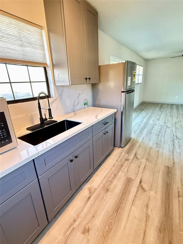 Interior, Kitchen, Wood Texture Flooring