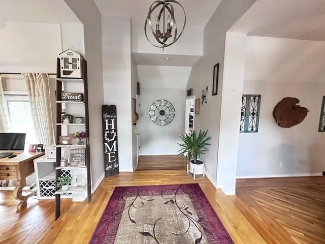 Home Office, Interior, Pendant Lights, Wood Texture Flooring