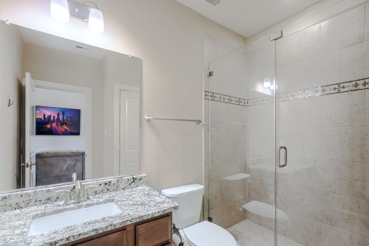 Bathroom, Glass Shower, Interior, Marble Walls
