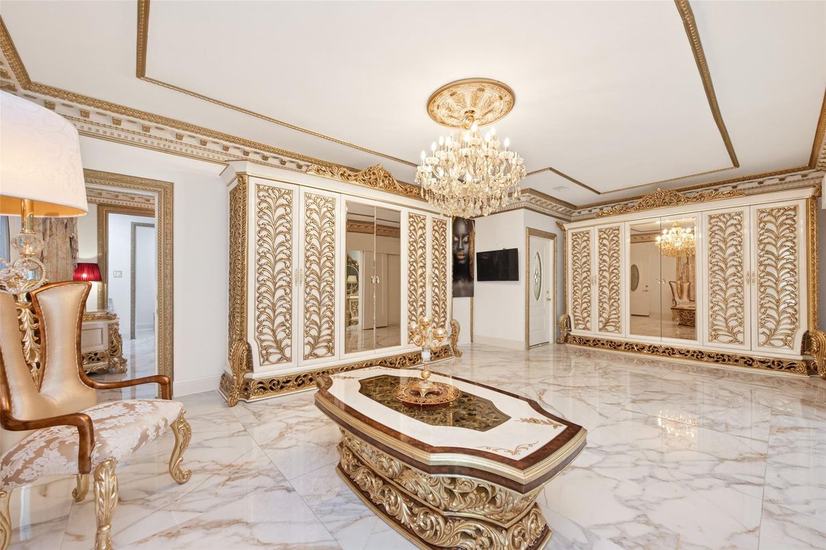 Bathroom, Chandelier, Interior, Marble