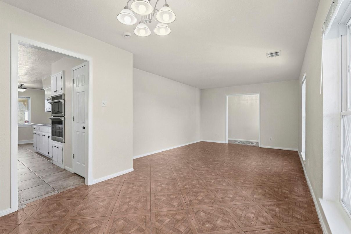 Empty room, Interior, Kitchen, Wood Texture Flooring