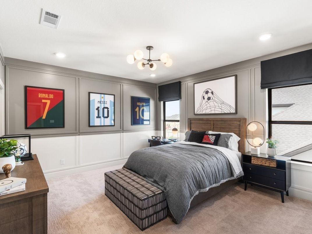 Bedroom, Interior, Pendant Lights, Recessed Lighting