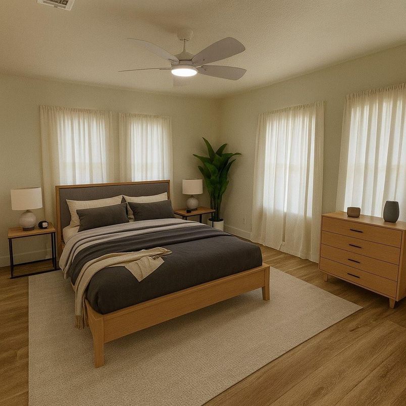 Bedroom, Interior, Wood Texture Flooring