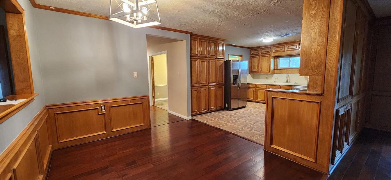 Interior, Kitchen, Wood Texture Flooring