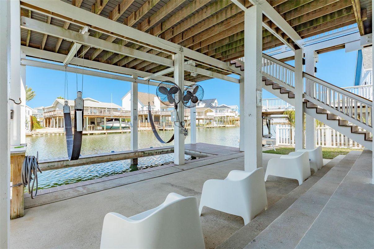 Exterior, Water, Wooden Beams