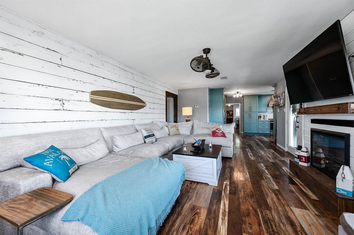 Fireplace, Interior, Living room, Wood Texture Flooring