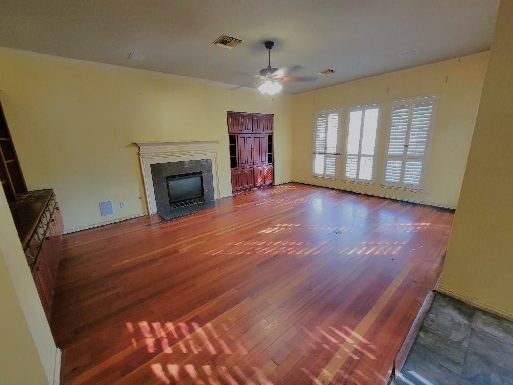Empty room, Fireplace, Interior, Wood Texture Flooring