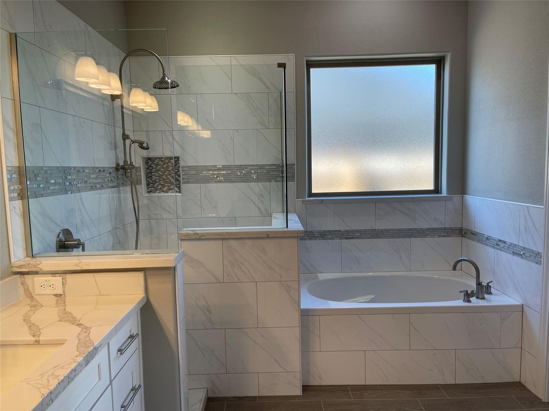 Bathroom, Glass Shower, Interior, Marble Walls