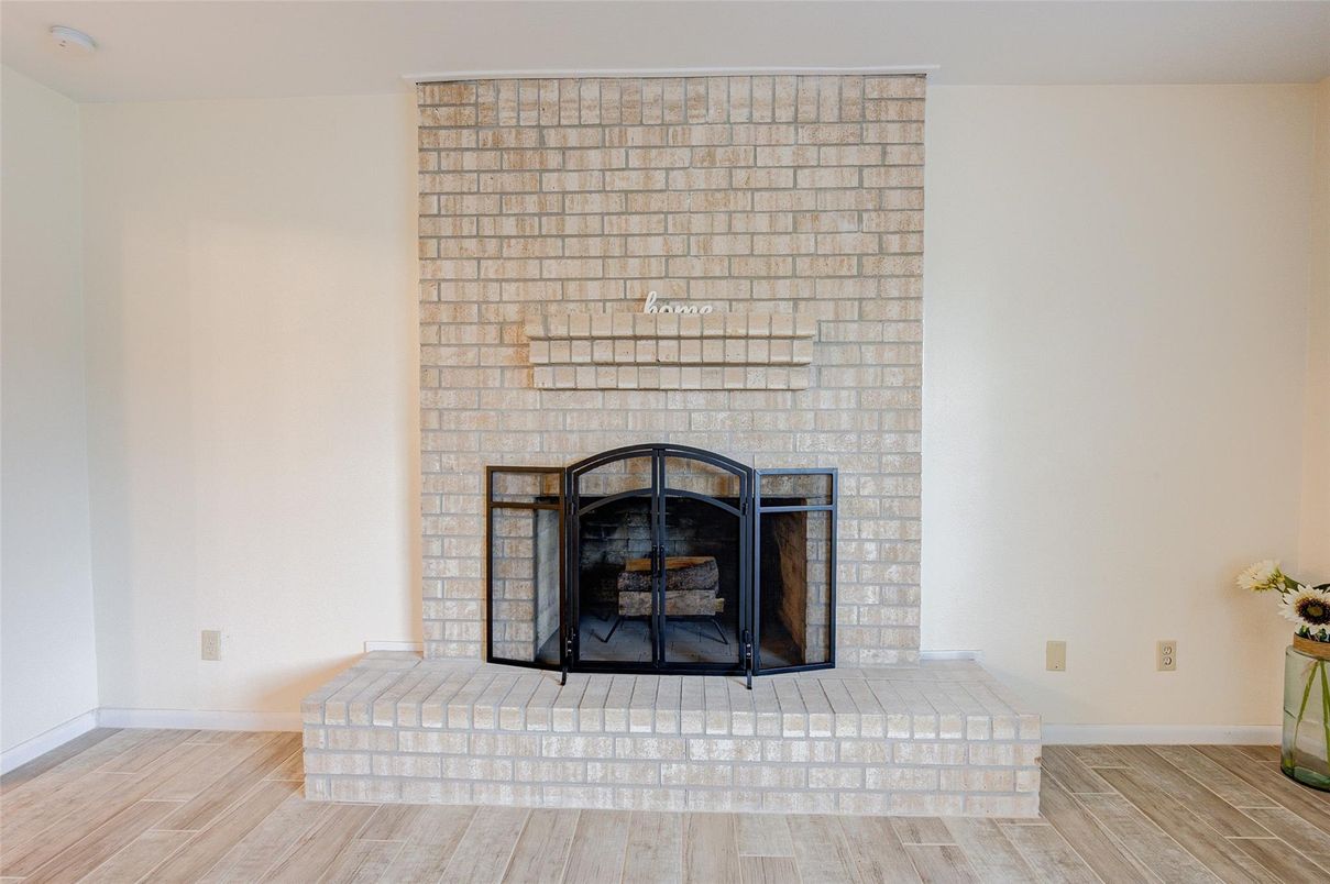 Fireplace, Interior, Wood Texture Flooring
