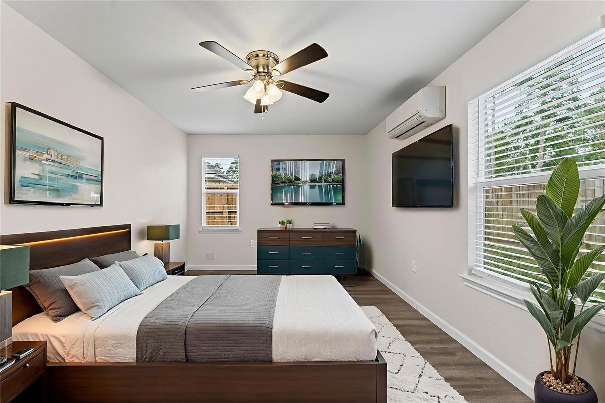 Bedroom, Interior, Wood Texture Flooring