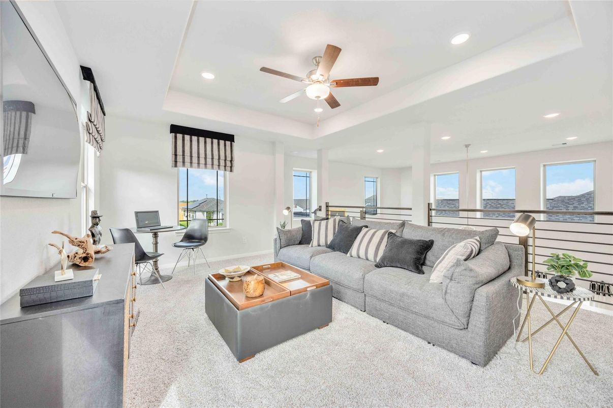 Home Office, Interior, Living room, Recessed Lighting