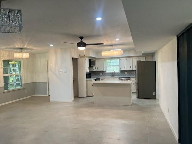 Chandelier, Interior, Kitchen, Recessed Lighting
