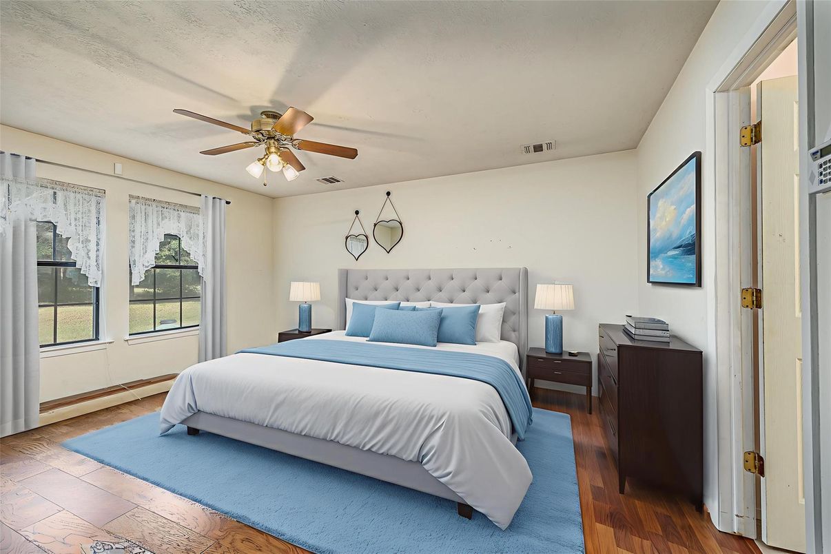 Bedroom, Interior, Wood Texture Flooring