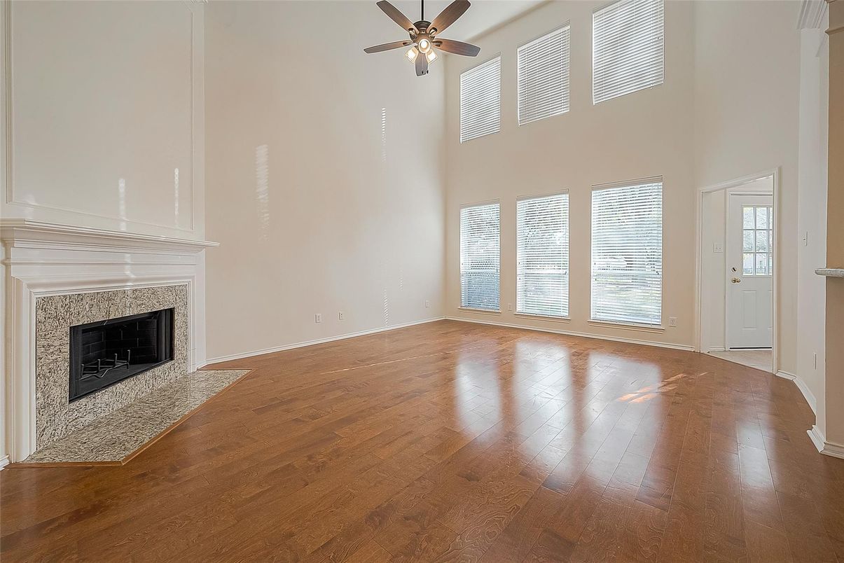 Empty room, Fireplace, Interior, Wood Texture Flooring