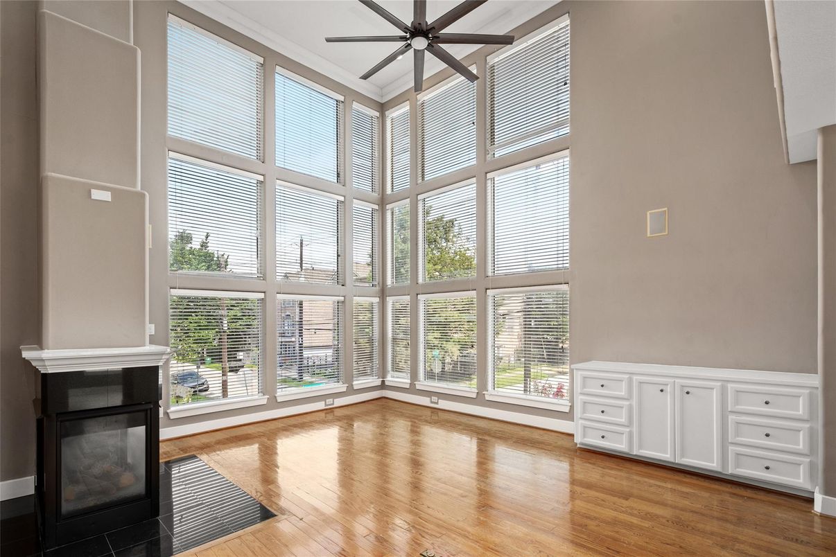 Empty room, Fireplace, Interior, Wood Texture Flooring