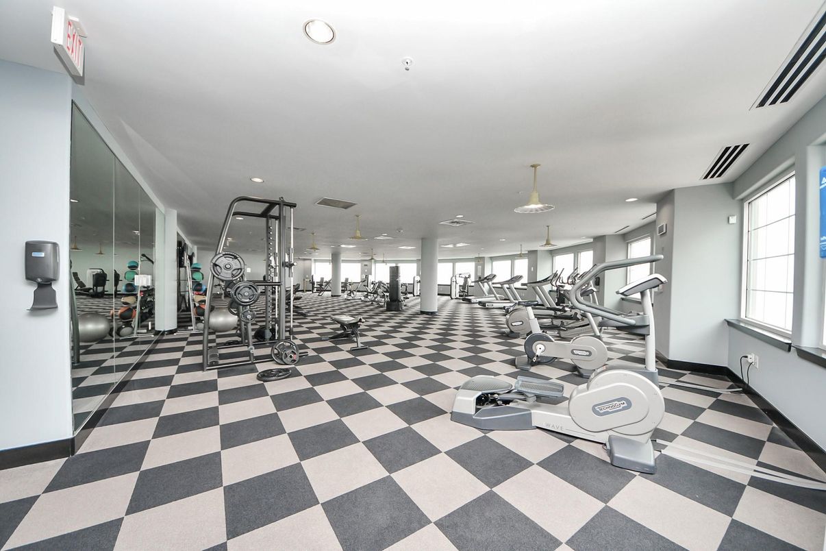 Fitness Equipment, Gym, Interior, Recessed Lighting