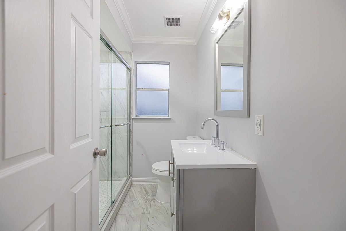 Bathroom, Glass Shower, Interior, Marble