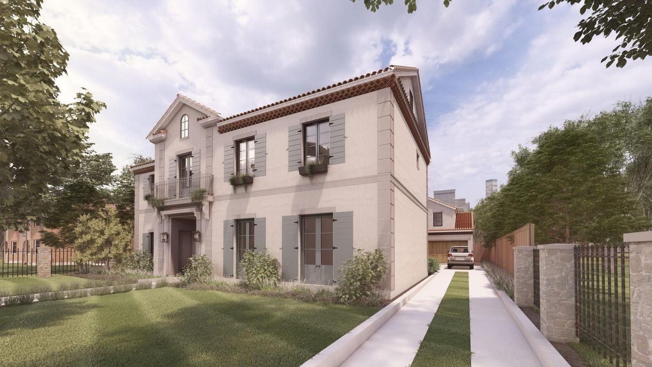 Backyard, Exterior, Facade, Mediterranean