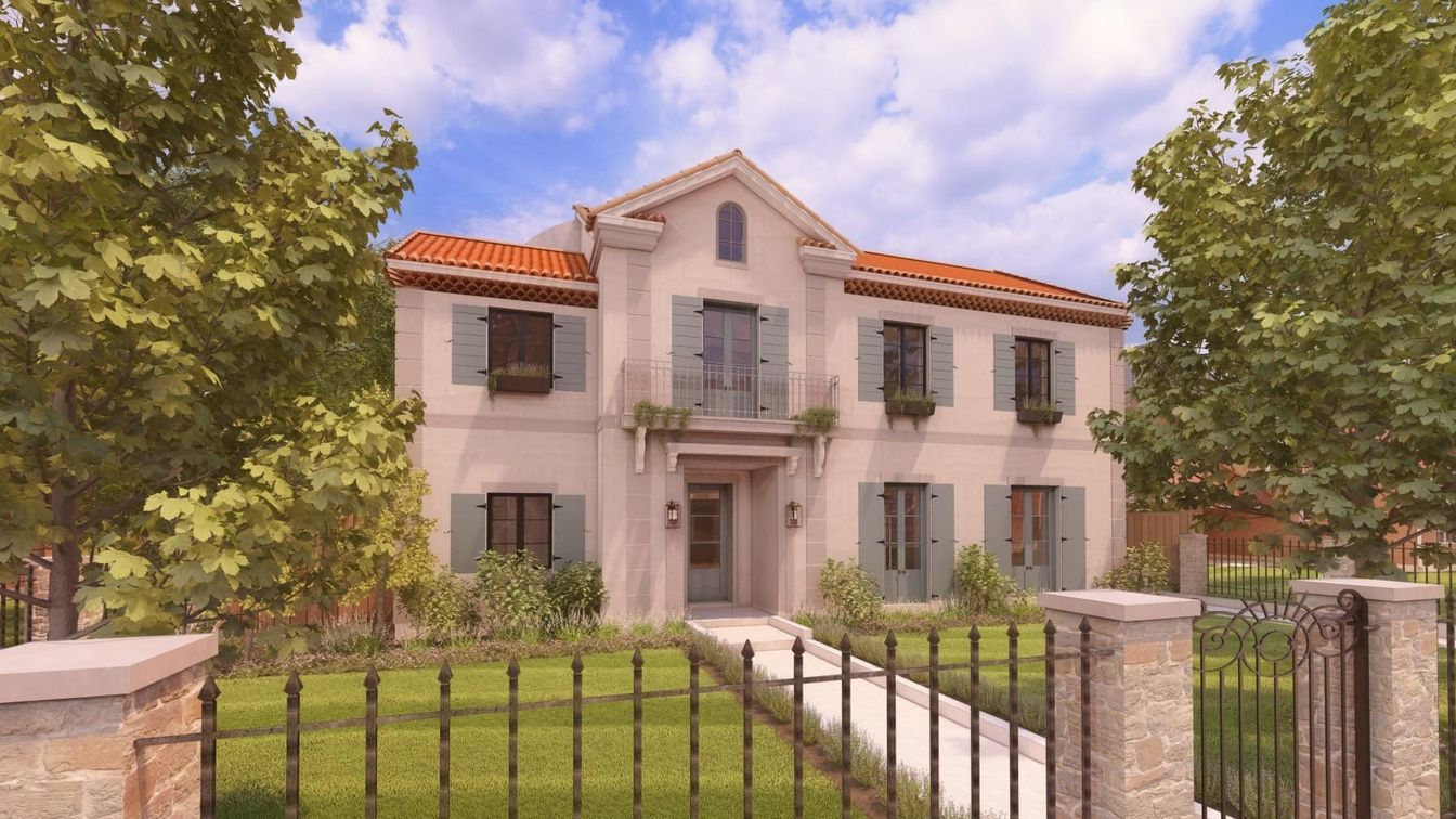 Backyard, Exterior, Facade, Mediterranean