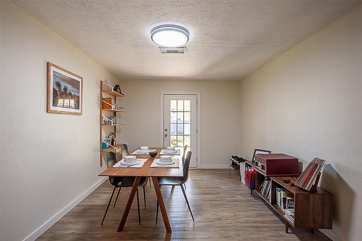 Dining room, Interior, Wood Texture Flooring