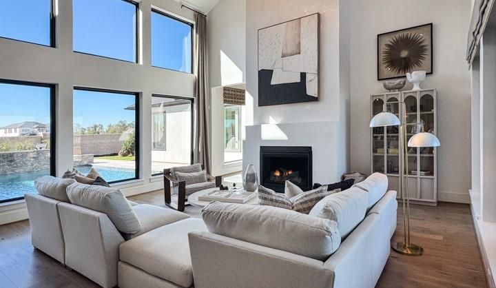 Fireplace, Interior, Living room, Wood Texture Flooring