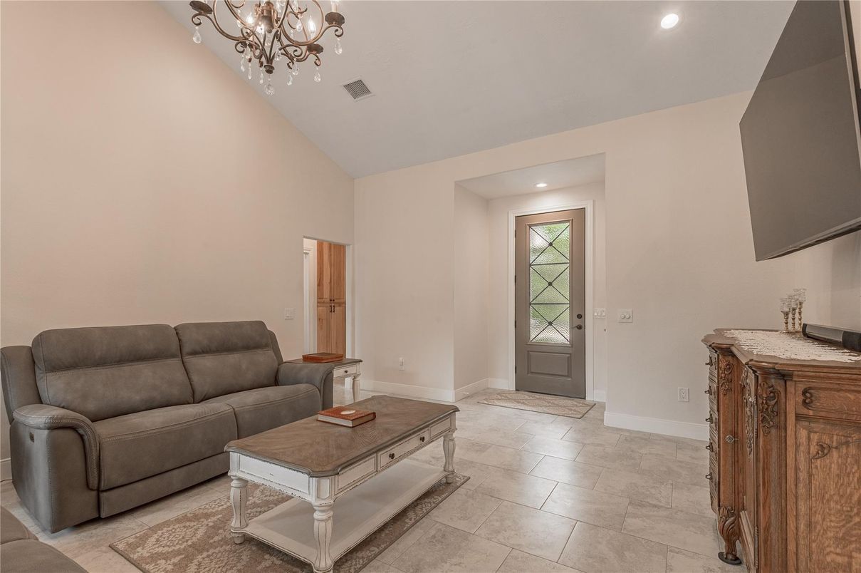 Chandelier, Interior, Living room, Recessed Lighting