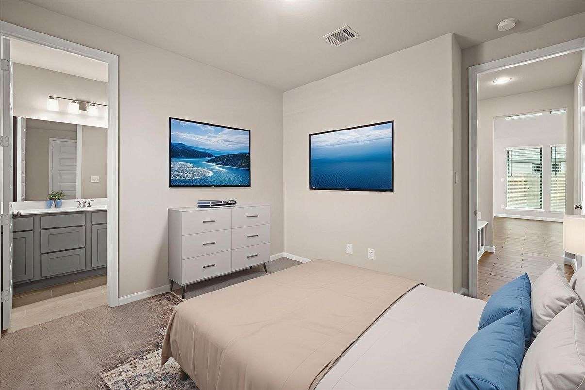 Bedroom, Interior, Recessed Lighting