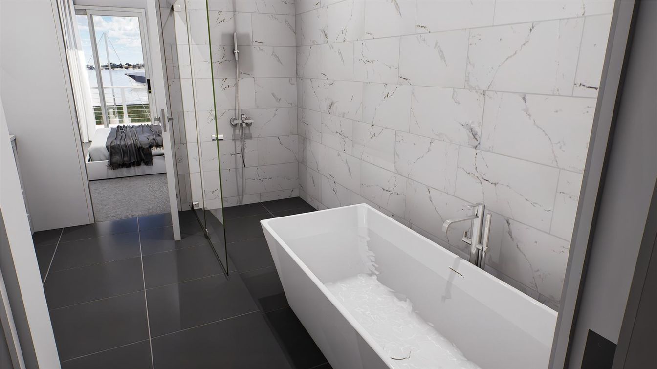 Bathroom, Free Standing Baths, Interior, Marble Walls