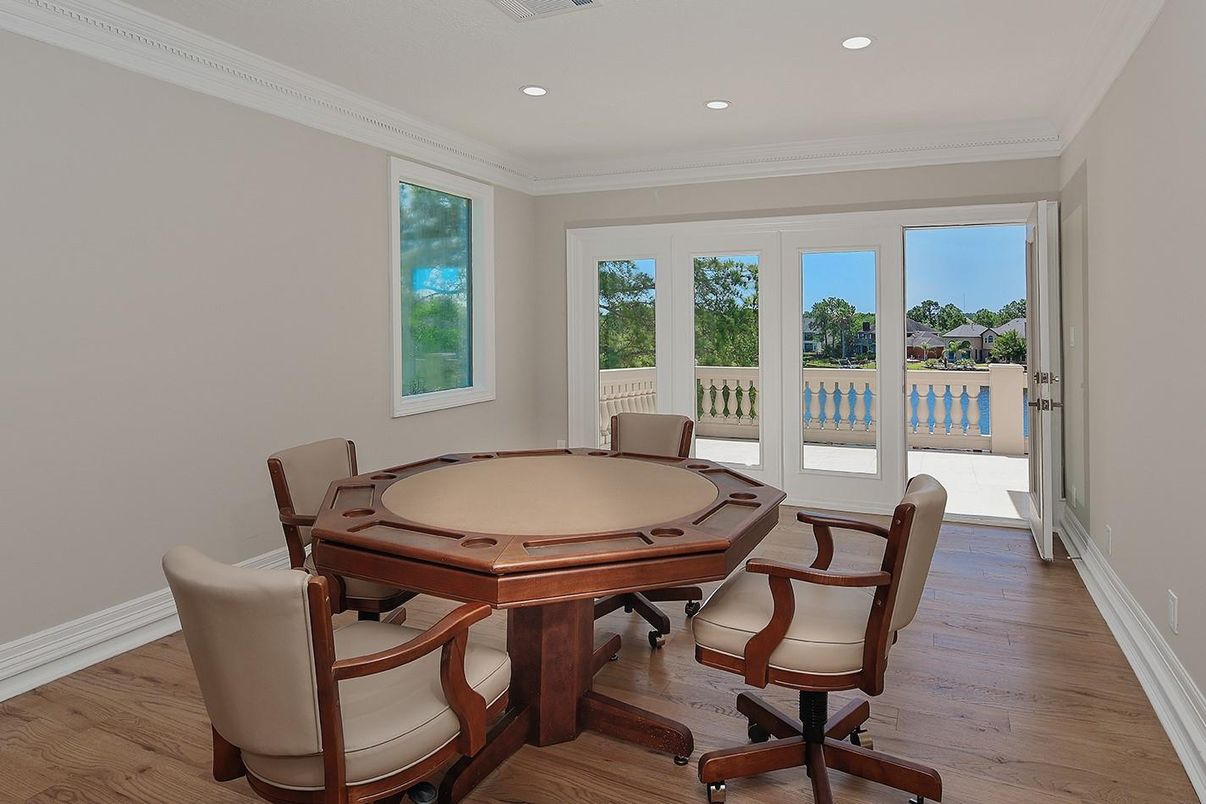 Game Room, Interior, Recessed Lighting, Wood Texture Flooring