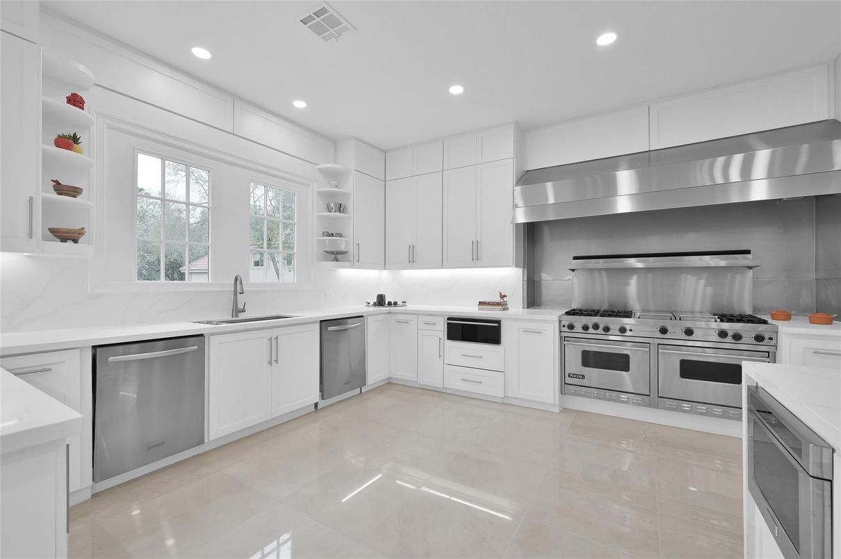 Interior, Kitchen, Recessed Lighting, Stainless Steel Appliances