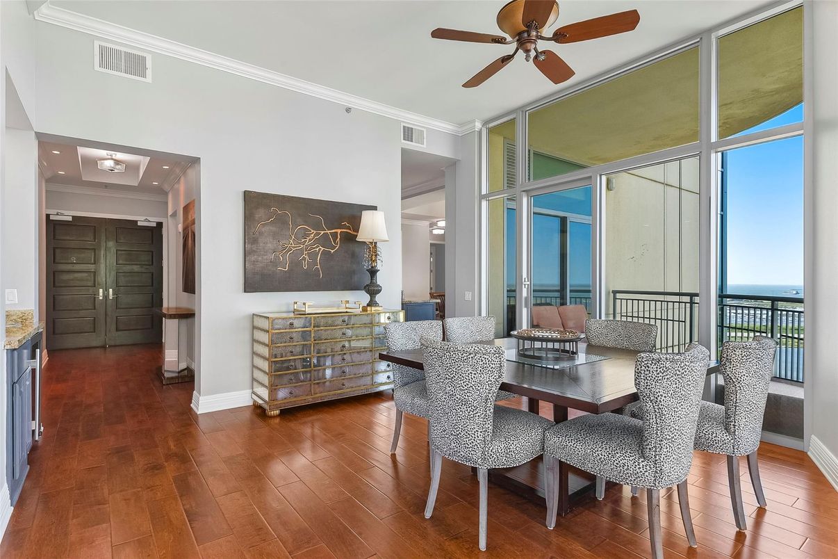 Dining room, Interior, Water, Wood Texture Flooring