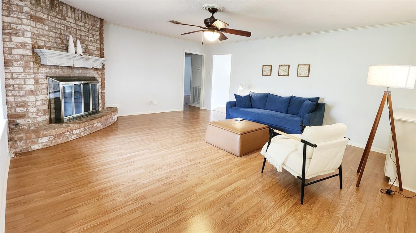 Fireplace, Interior, Living room, Stone Walls, Wood Texture Flooring