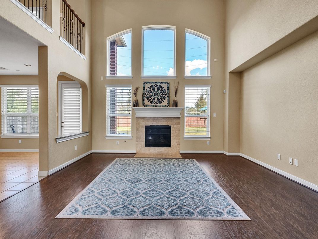 Fireplace, Interior, Wood Texture Flooring