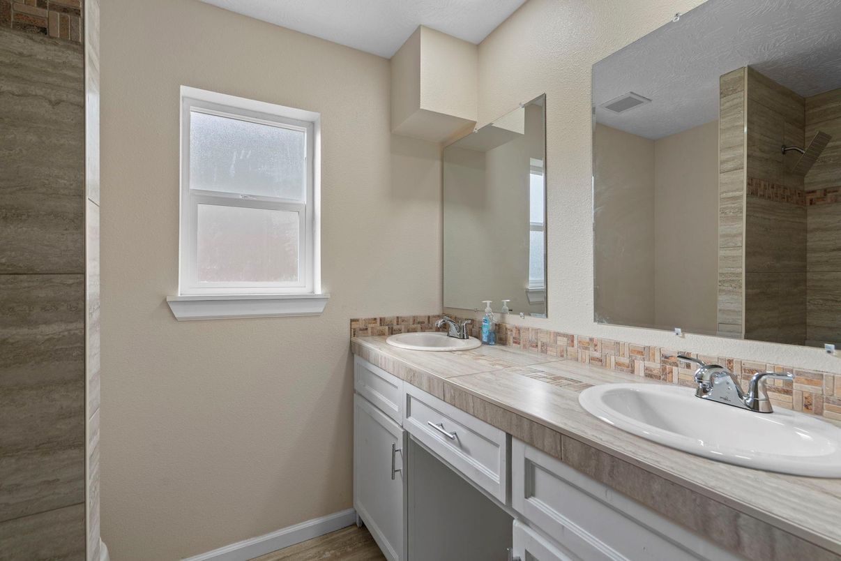 Bathroom, Dual Sink Vanities, Interior, Tile Countertops