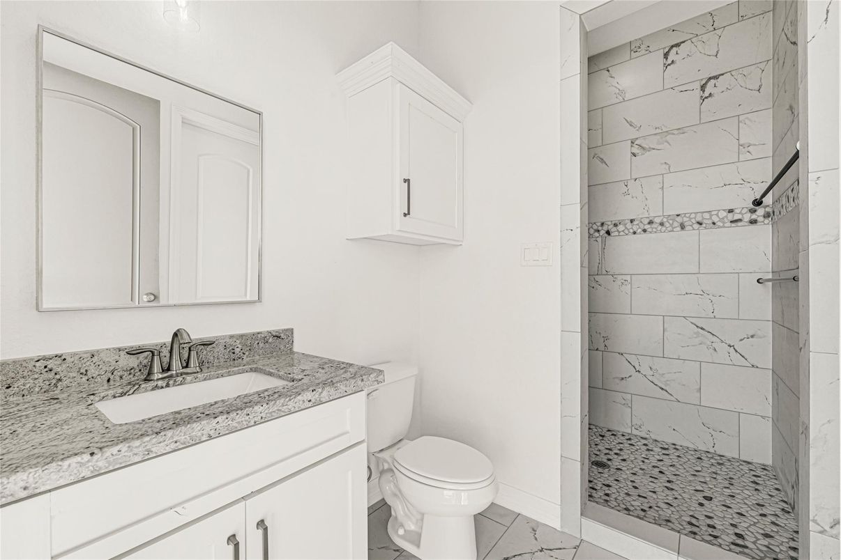 Bathroom, Glass Shower, Interior, Marble, Marble Walls