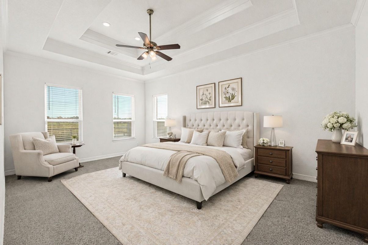 Bedroom, Interior, Recessed Lighting