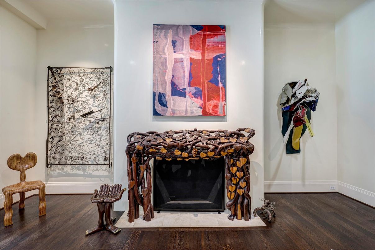 Fireplace, Interior, Wood Texture Flooring