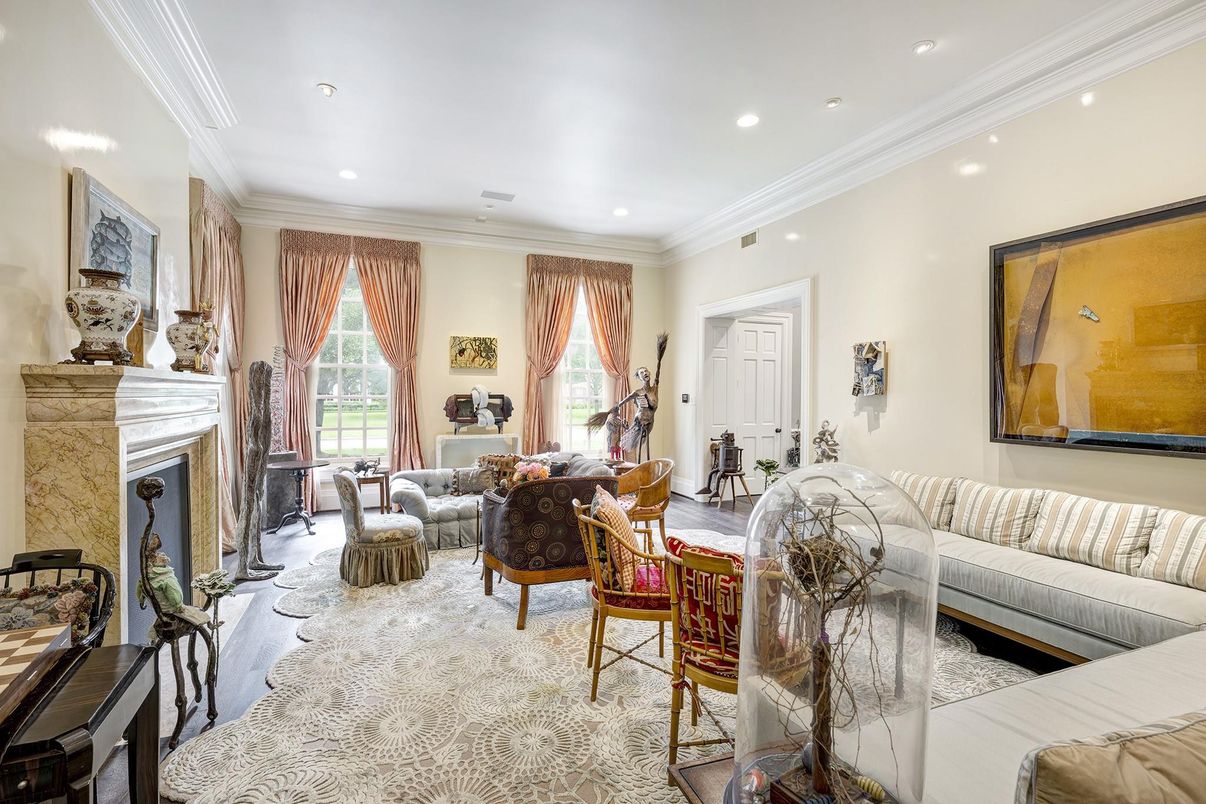 Fireplace, Interior, Living room, Recessed Lighting