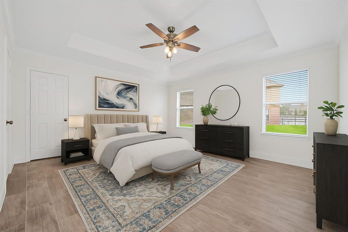 Bedroom, Interior, Wood Texture Flooring