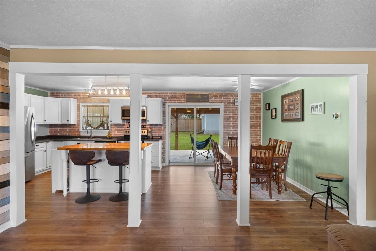 Dining room, Interior, Kitchen, Wood Texture Flooring
